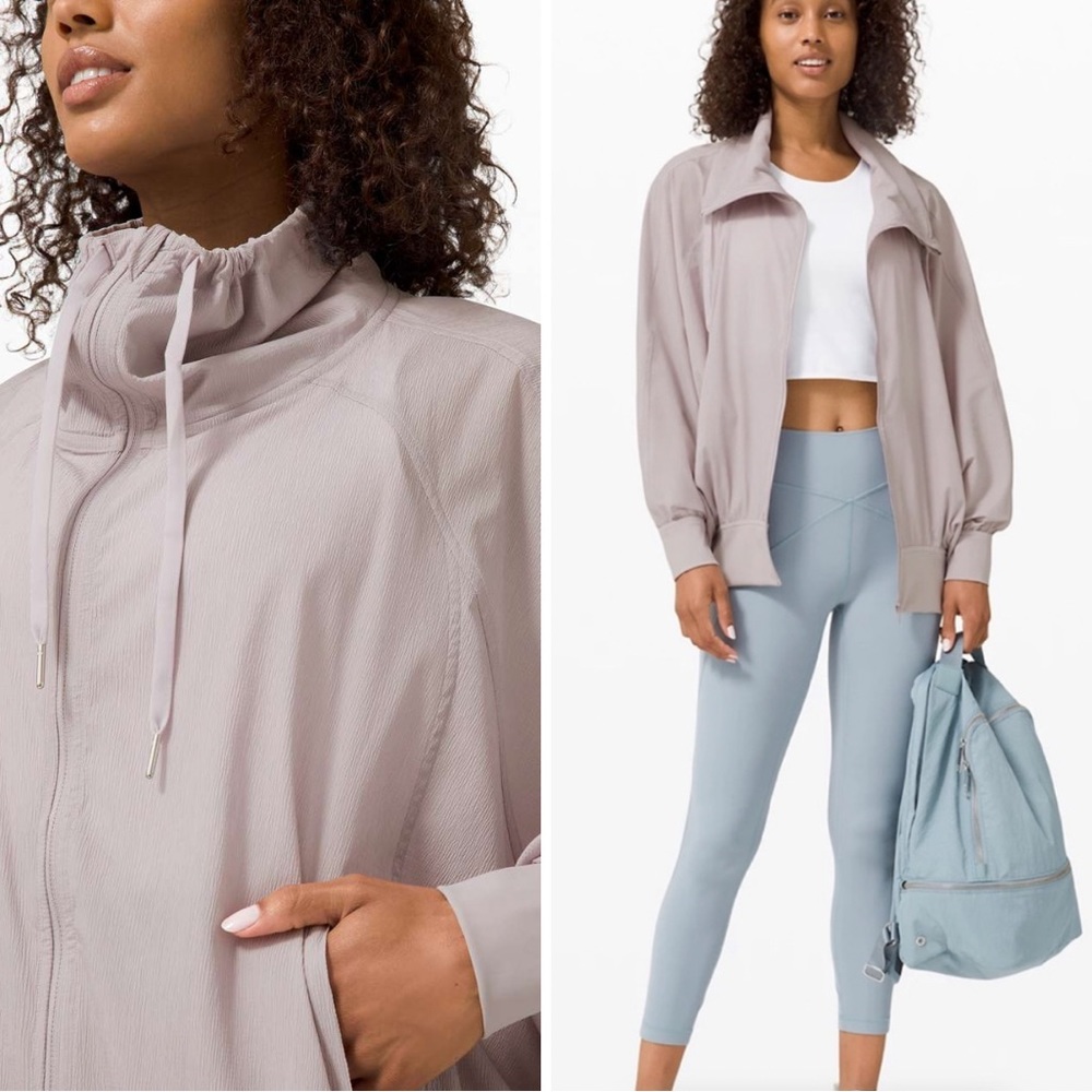 Lululemon New rituals Iced Iris light purple zip up oversized Jacket